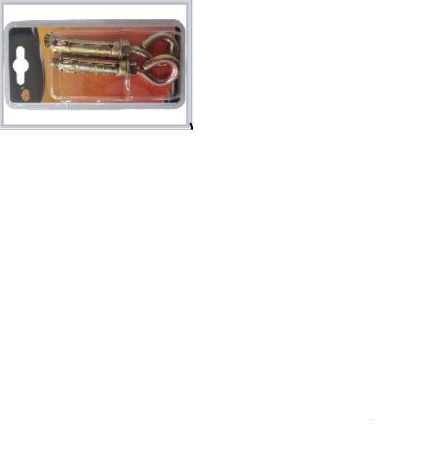 Screws Expansion with closed  hook M8 2pc