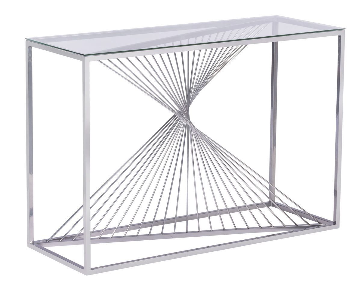 KCW-Silver Glass Rectangular Coffee Table