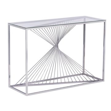 KCW-Silver Glass Rectangular Coffee Table