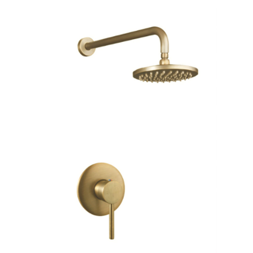 GBB009- Brushed Gold Shower Head and Mixer