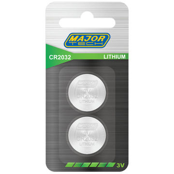 3V Button Cells (CR2032-BP2) - Major Tech