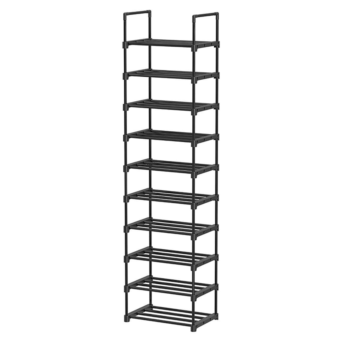10-Tier Shoe Rack - Space-Saving Metal Shelf for Entryway & Closet