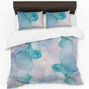 Turquoise and Purple Duvet Cover Set King