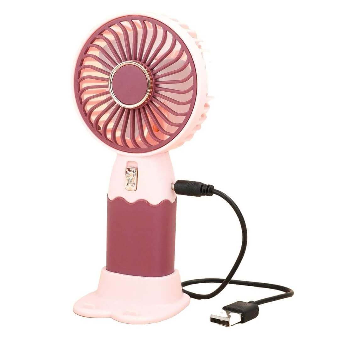 Rechargeable Handheld Fan - Pink