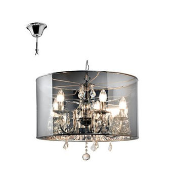 5LT Eclipse Chandelier Round Chrome E14 5x60w