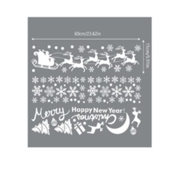 Christmas Snow Sled Window Glass Stickers Decals Removable