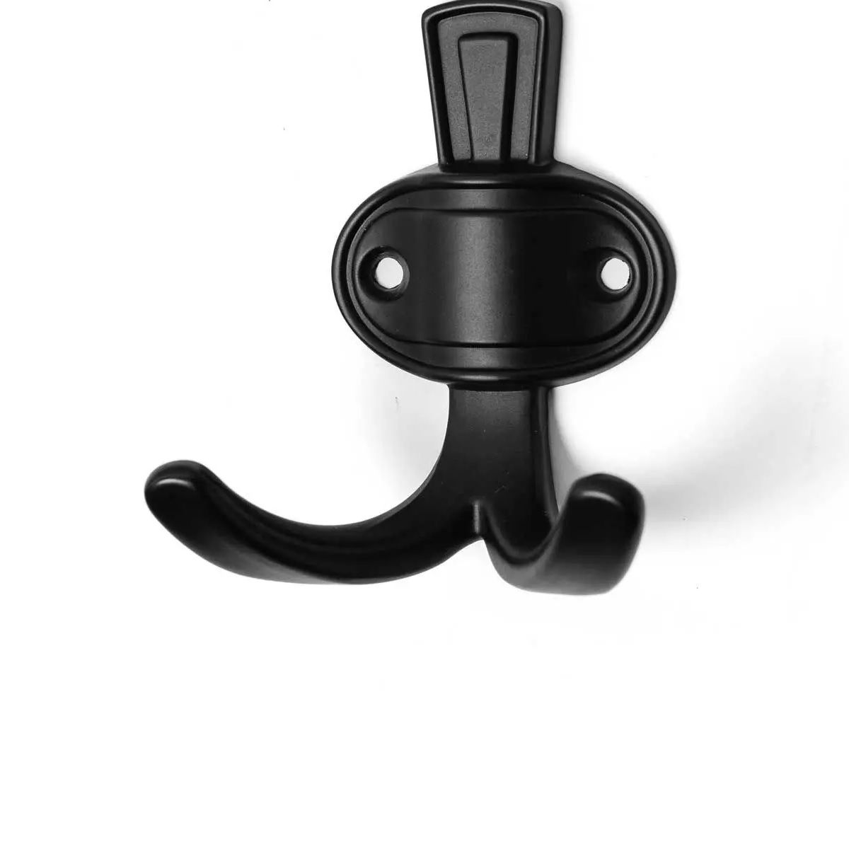 Double Coat Hook, Black (4 pack) BY WOODLY