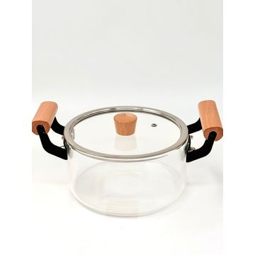 CLEAR GLASS COOKING POT
