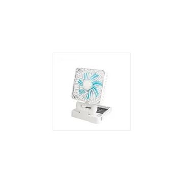 MHC Solar Charging Paste at the Bottom with Wind Speed Display Portable Fan - White A 1 Blade Table Fan (White, Pack of 1)