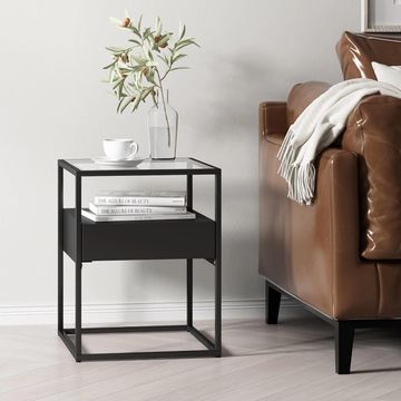 Athens Side Table - Black - Fine Living