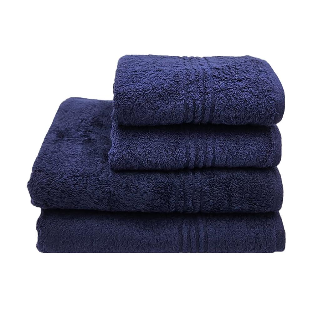 Glodina Black Label Luxury Marathon Snag Proof 550gsm -2 HandTowels, 2 BathTowels -Navy