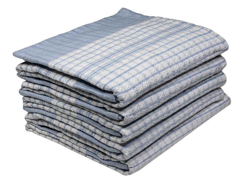 Bunty's Kitchen Towel - Design 2576 - 050x078cms - (05 Pc Pack) - Small Checks - Sky Blue