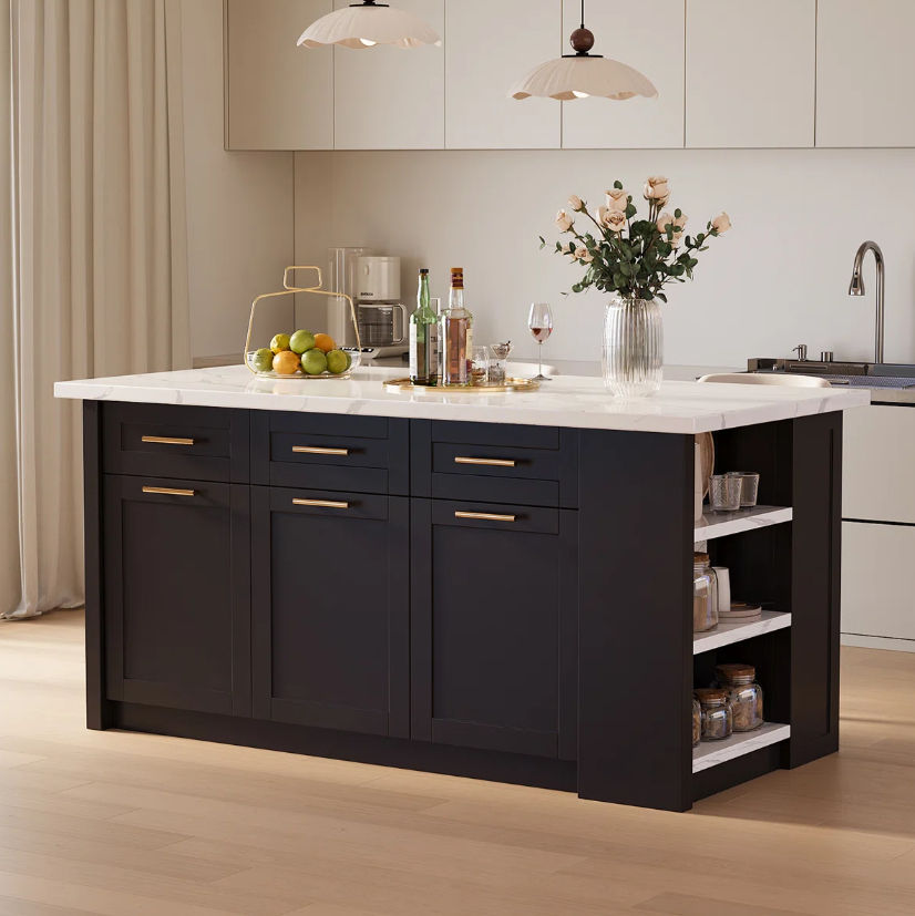 Greenline Interiors Anna Kitchen Island Black
