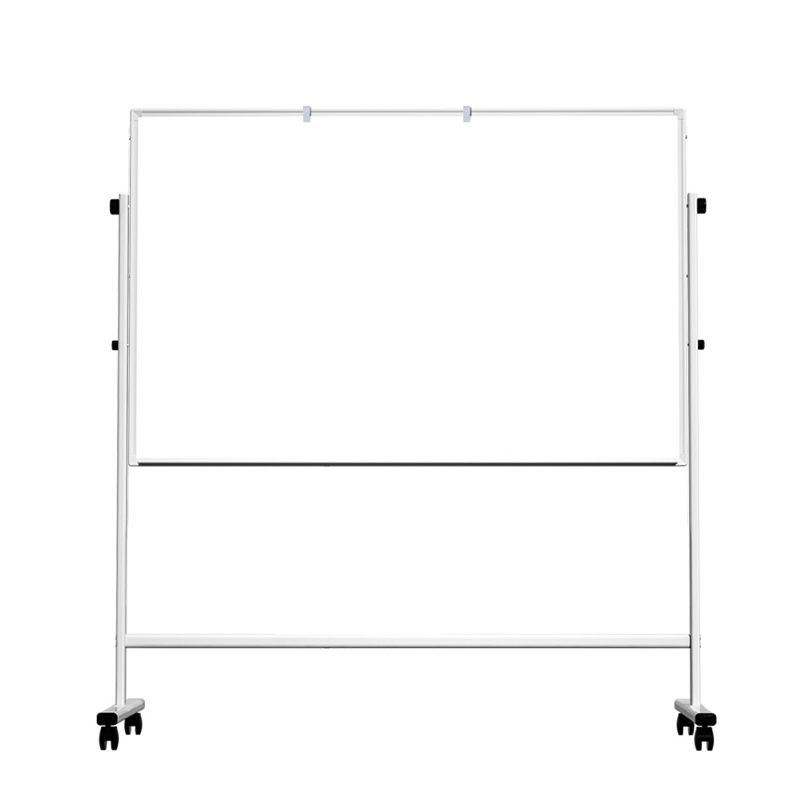 Deli Mobile Whiteboard 900x1500mm, Double side, Hight adjustable- 2 Whiteboard Markers, 4 Magnets & Eraser