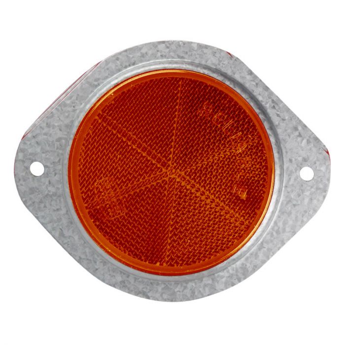 Reflector - Automotive - Round - Amber - 76mm - Bulk Pack of 10