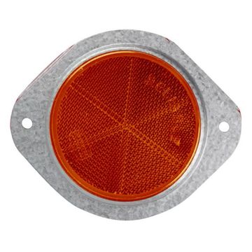 Reflector - Automotive - Round - Amber - 76mm - Bulk Pack of 10