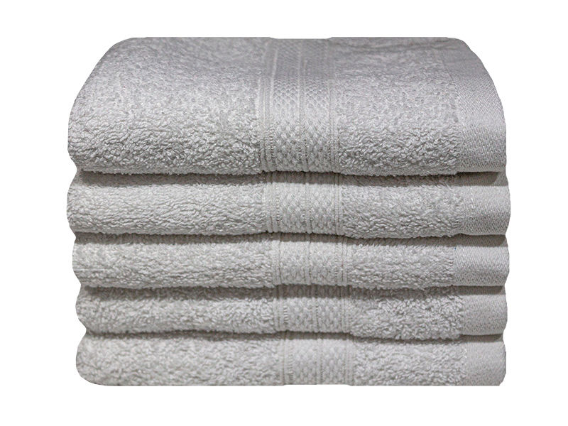 Bunty's Plush 450GSM 30x50cms Guest Towels-05 Pc Pack-Optical White