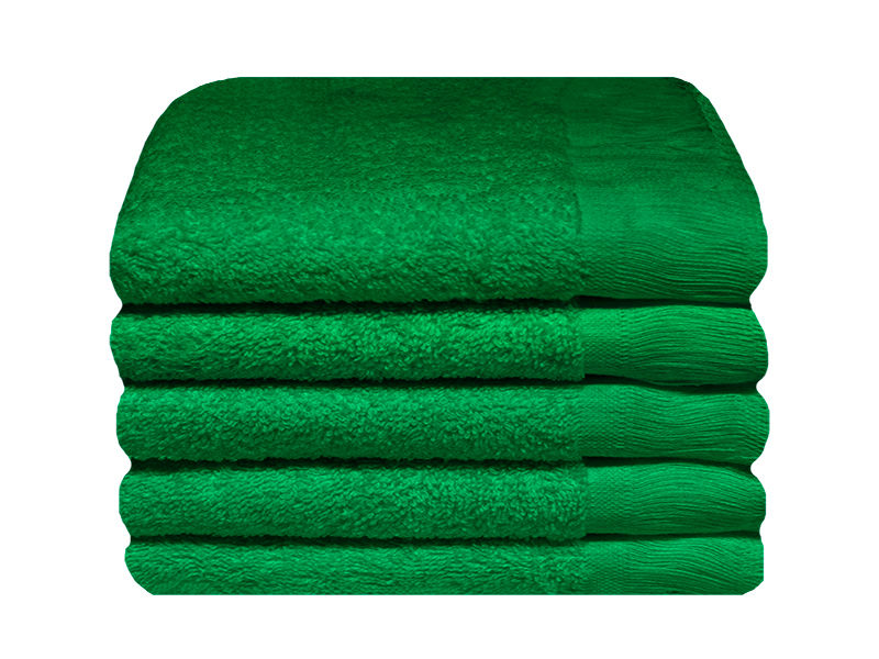Plush 380 GSM 30x50cms Terry Fringe Guest Towel - Jolly Green (05 Piece Pack)