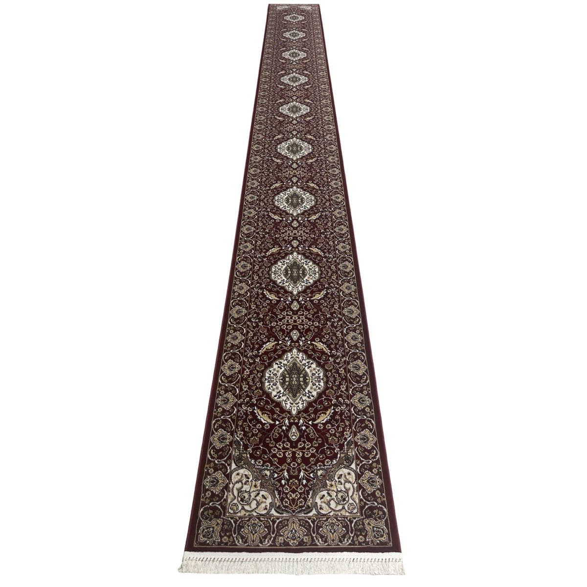 Red Persian Design Machine Made 800 x 80cm Runner Rug