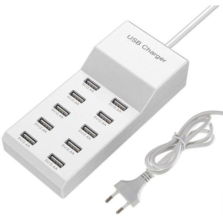 10-Port USB Charger Desktop Charging Station