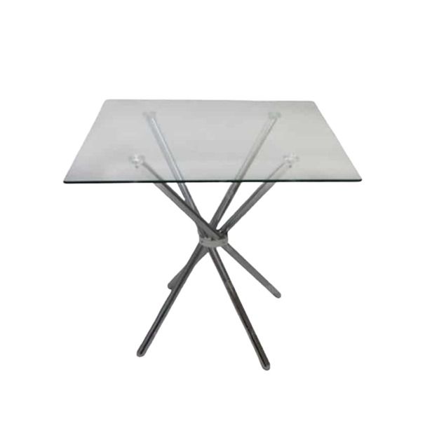 KCW- 120cm 6-8 Seater Square Glass Table