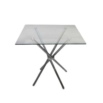 KCW- 120cm 6-8 Seater Square Glass Table