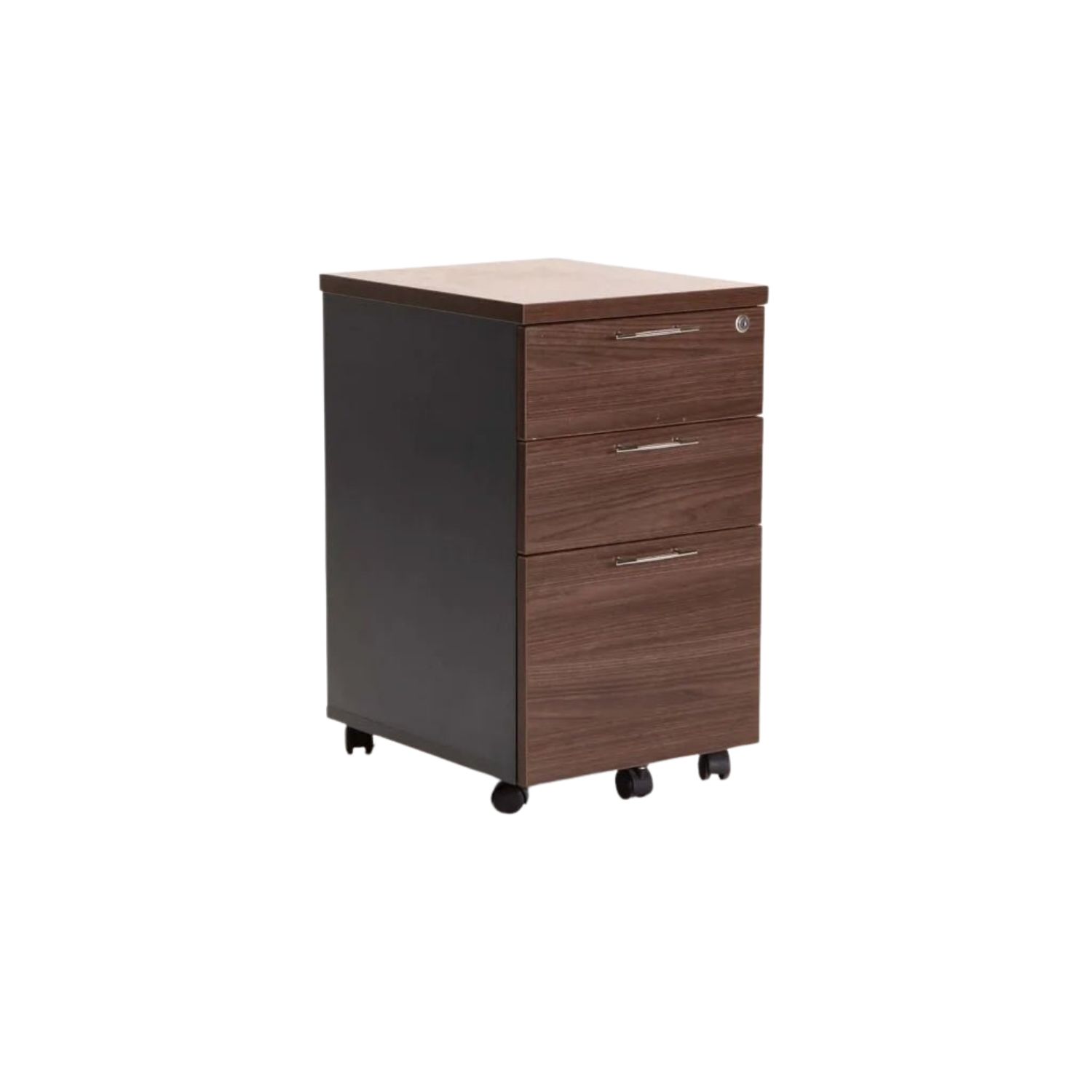 Mobile 3 Drawer Office Storage Unit - Walnut