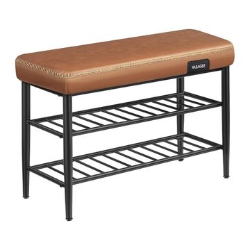 Vasagle 3-Tier Shoe Rack Storage Organiser Bench, Brown