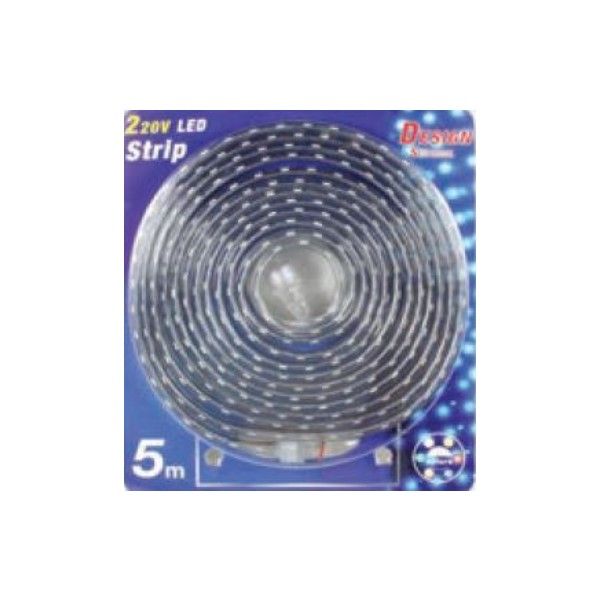 230VAC 14.4W/M 60 LED/M LED Flex Rope Light Blue IP67 5M Leng