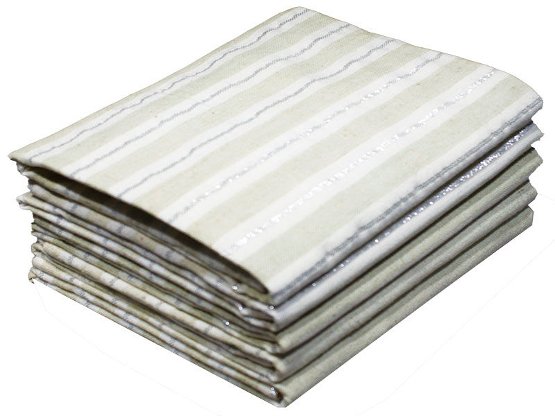 Multipurpose, Easy Fit, Absorbent Kitchen Towel- Design 2059 - 040x075cms - (05 Pc Pack) - Stripes - Mist Green