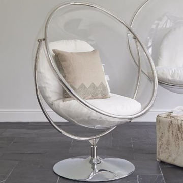 Orbit Chair- Transparent-Silver