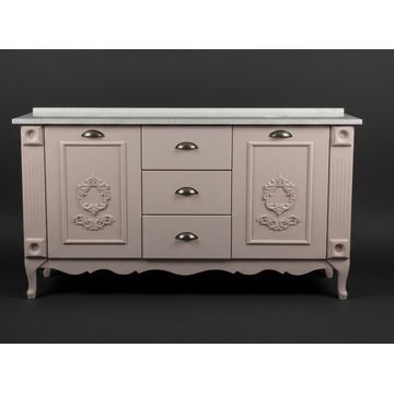 Double Vanity , beige w/ quartz top