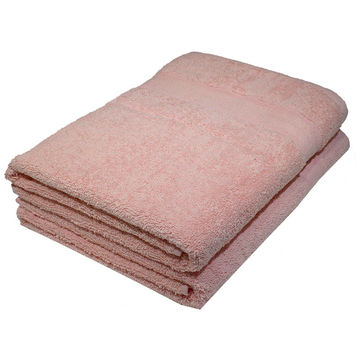 Bunty's Plush 450GSM 90x150cms Bath Sheets - English Rose(2pc Pack)