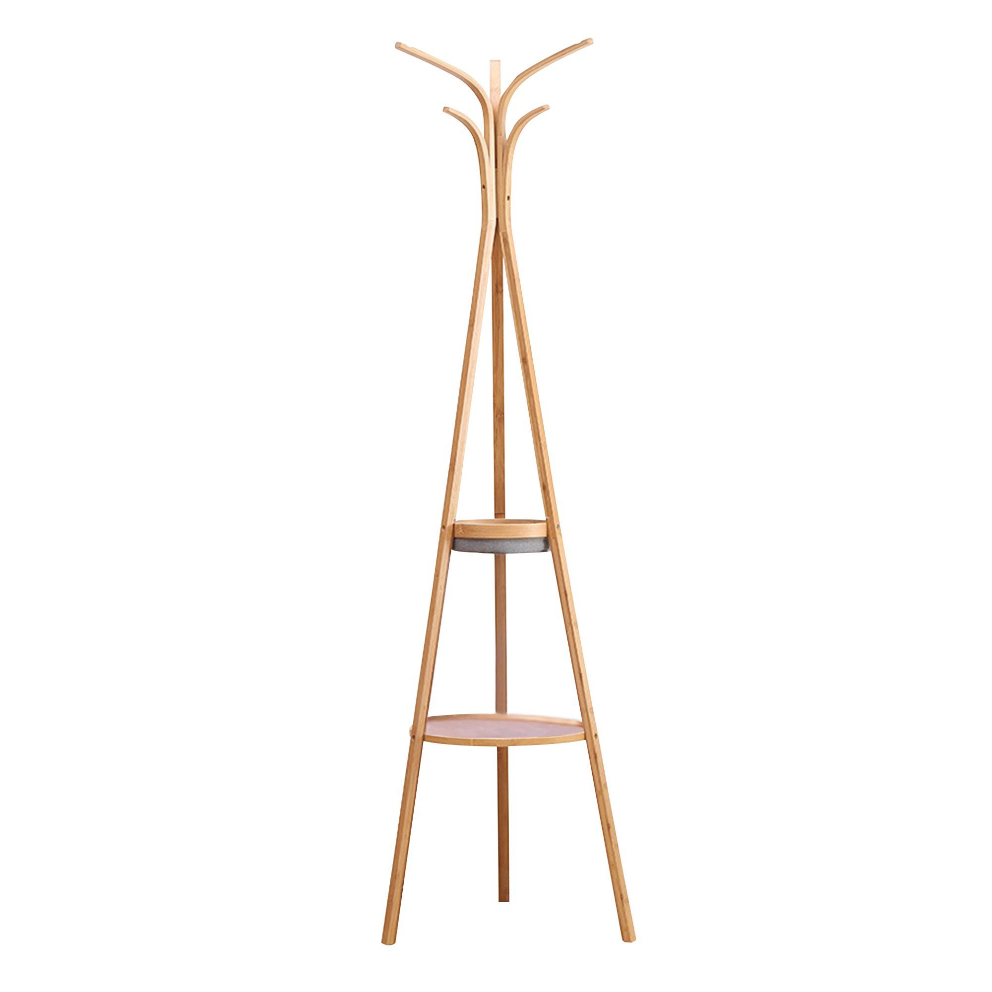 Bamboo Coat Hanger Hat Rack