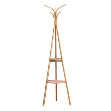 Bamboo Coat Hanger Hat Rack