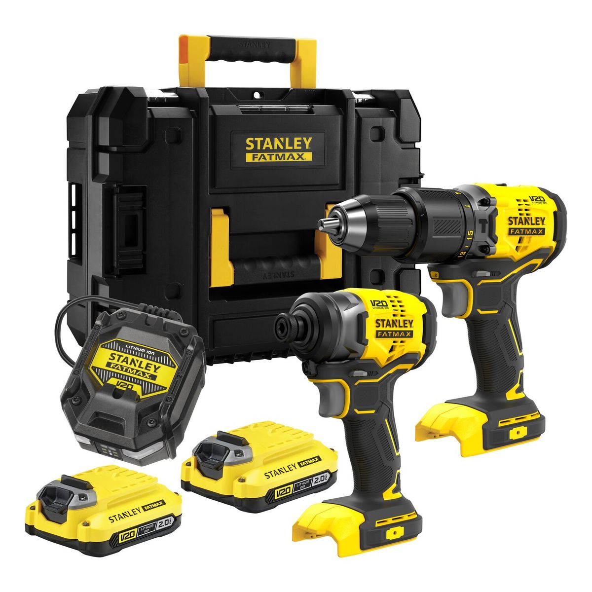 STANLEY FATMAX 18V Brushless Combo Hammer Impact Drill , Stanley Backpack combo