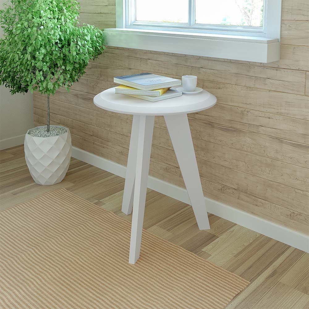 Click Furniture Ellis White End Table