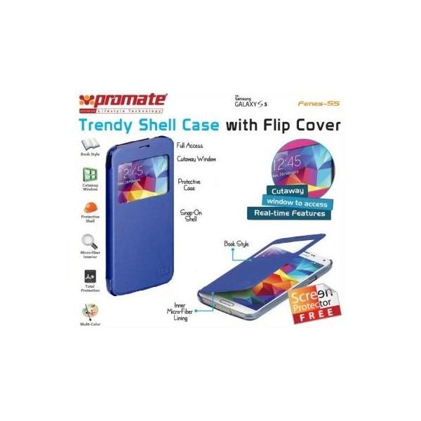 Promate Fenes S5 Bookcover with window Colour:Blue