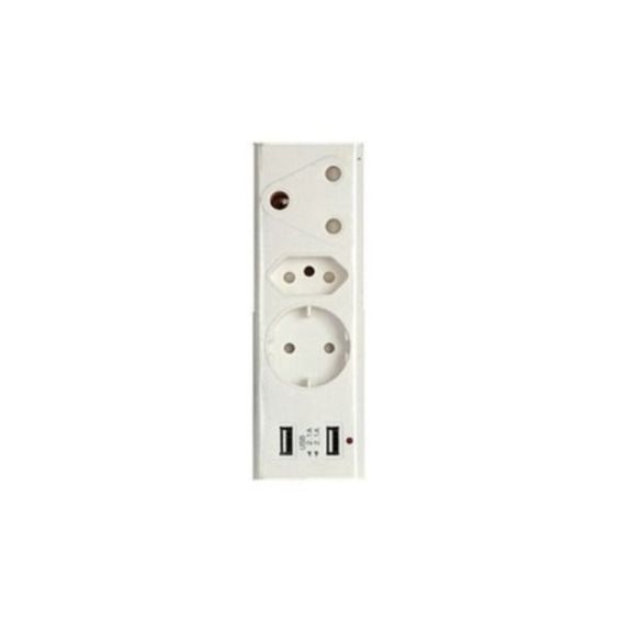 3 Way Adaptor With Usb Charger