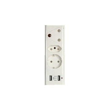 3 Way Adaptor With Usb Charger