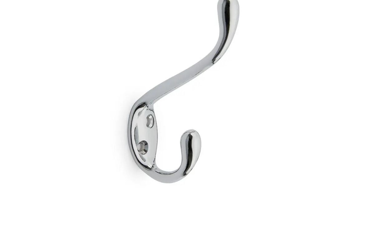 Hat and Coat Hook, Chrome (4 pack) BY WOODLY