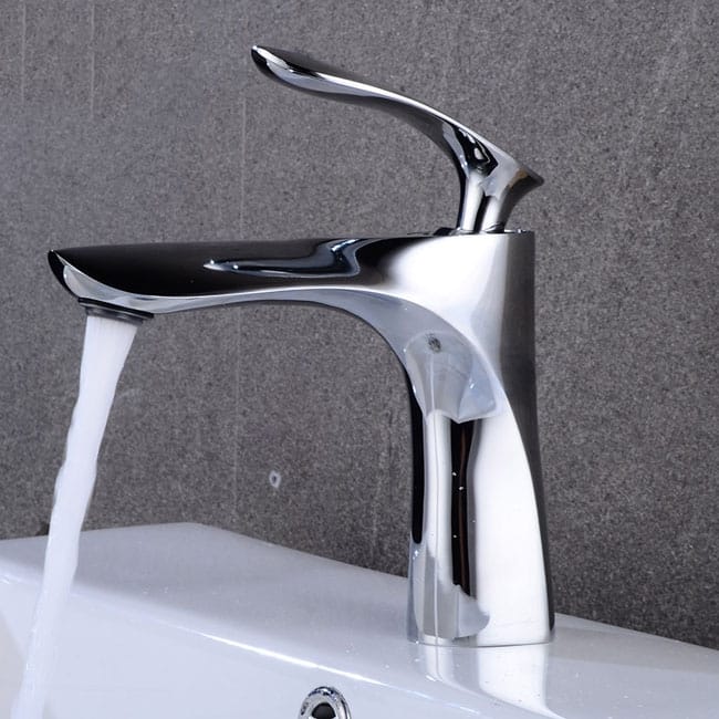 HOMZ LEAF CHROME BASIN FAUCET