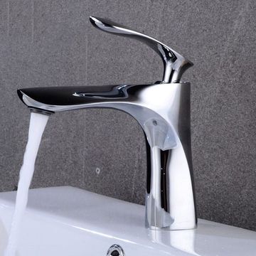 HOMZ LEAF CHROME BASIN FAUCET