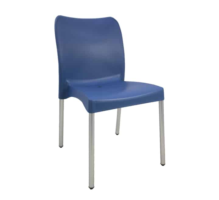 Vividitto - Heavy Duty armless Café Chair -Cobalt Blue