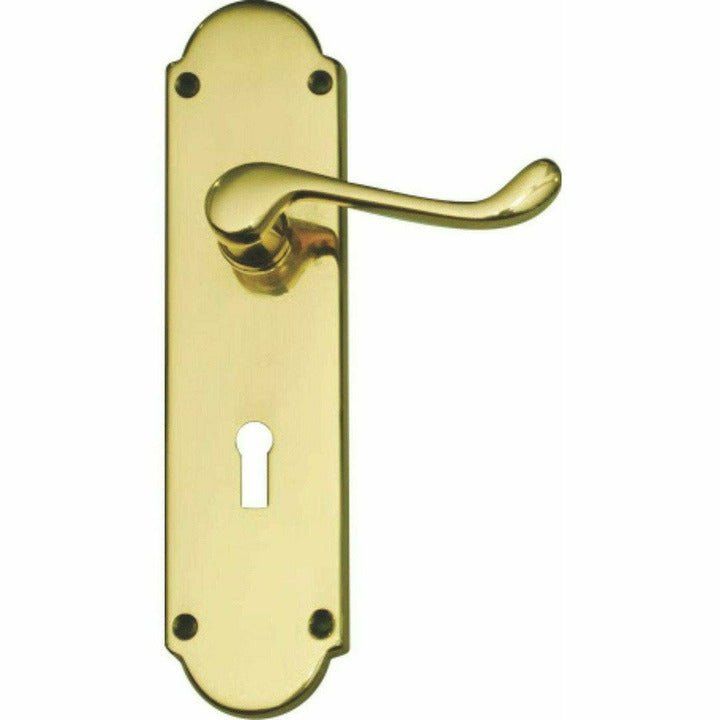 Victorian lever handle on plate