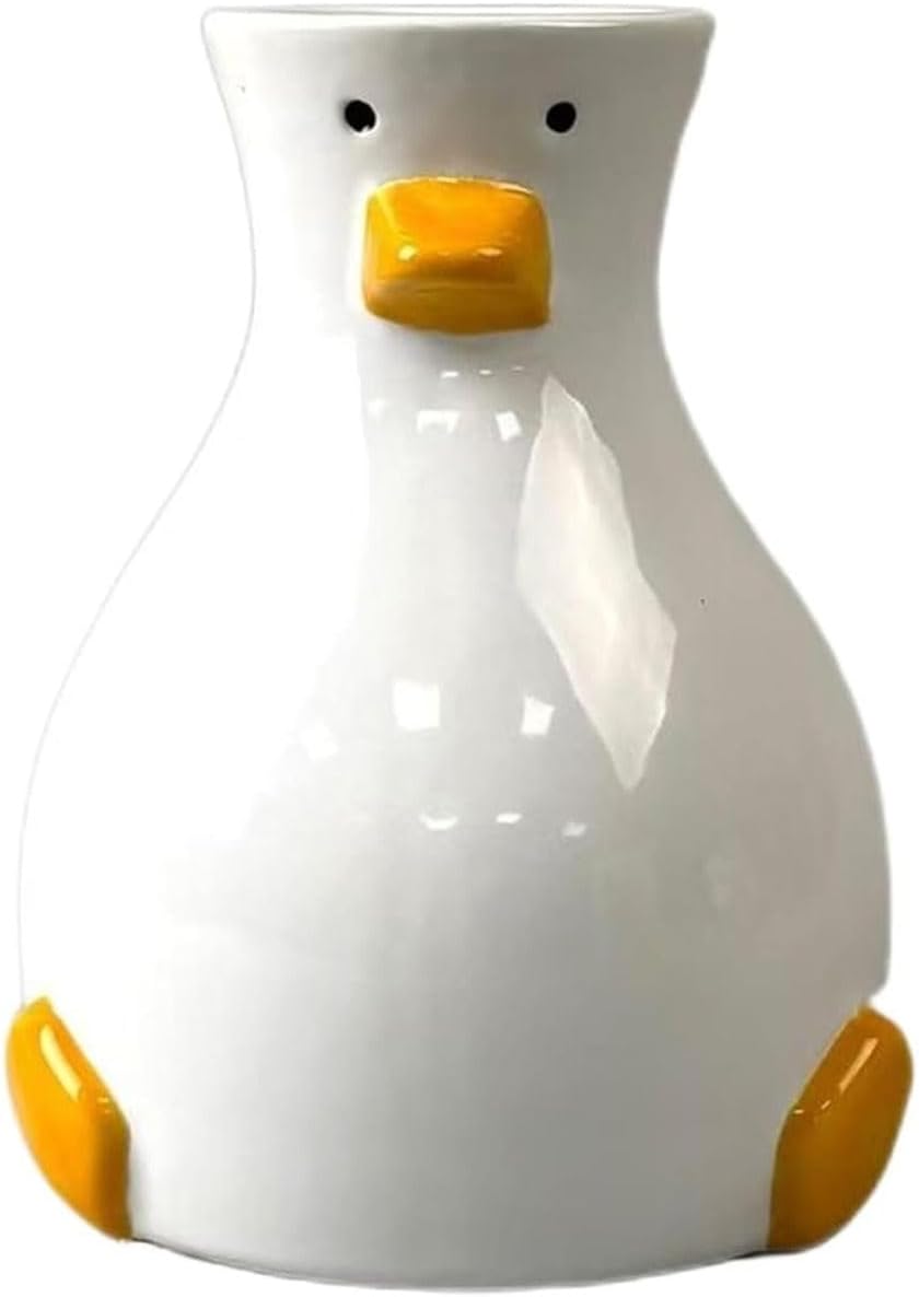 Handcrafted Ceramic Duck Vase Modern Flower Vase Trendy Art Vase Home Decor