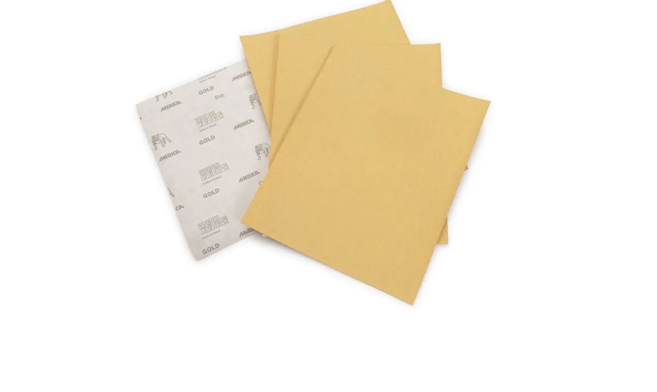 Gold Sandpaper, 280mm x 230mm, P80 (4 pack) BY WOODLY
