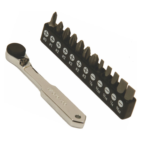 Micro-Tec - Bit Set Ratchet 1/4
