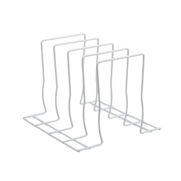 Pot Lid Holder, 4 Lid, White