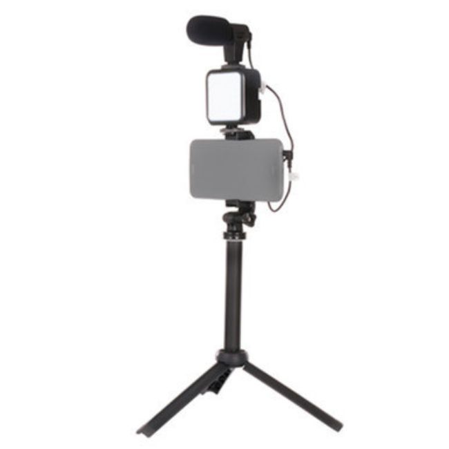Stand Fill Light With Microphone Desktop Tripod Vlogging Kit